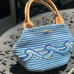 Wavy Blue Handbag by Eric Javitz